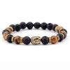 Buddha-Armband "Erdend" aus Tigerauge und Lavastein