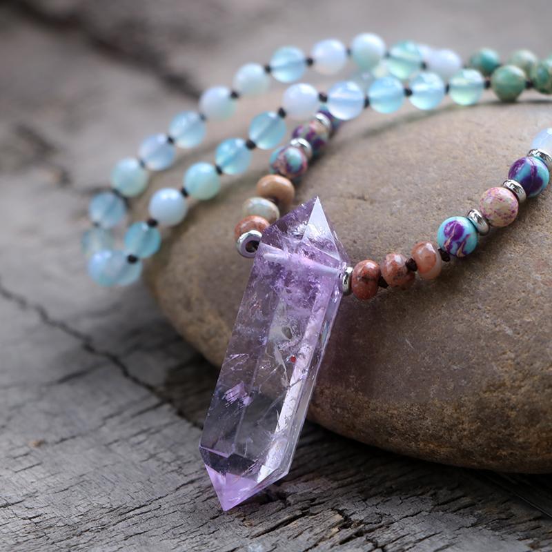 Halskette "Therapeutisch" mit Amethyst Anhänger