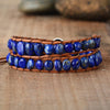 Intensives Lapislazuli-Strang-Armband "Unisex"