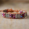Jaspis-Perlen Manschette Röhrenarmband "Spur Des Lebens"