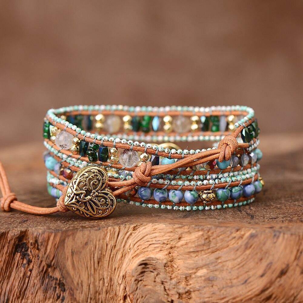 Wickelarmband "Mystischer wald" mit Opal