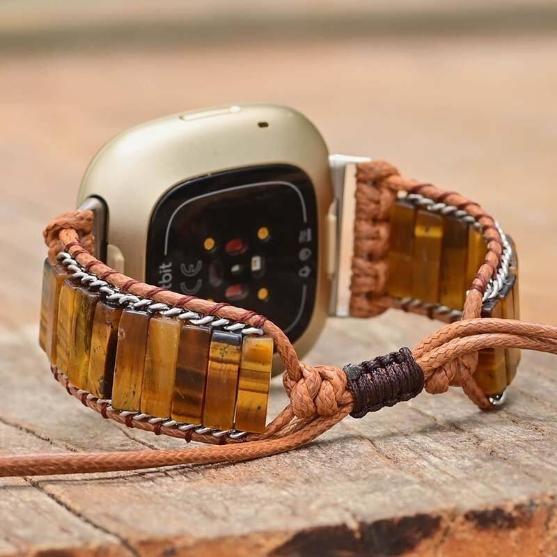 Fitbit-Uhrenarmband "Wahre Stärke" aus Tigerauge