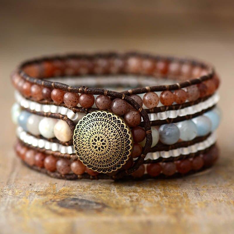 Lederarmband "Bohemian Jaspis"