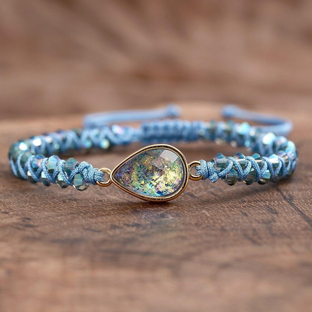 Tropfenform Opal-Armband "Funkelnd"