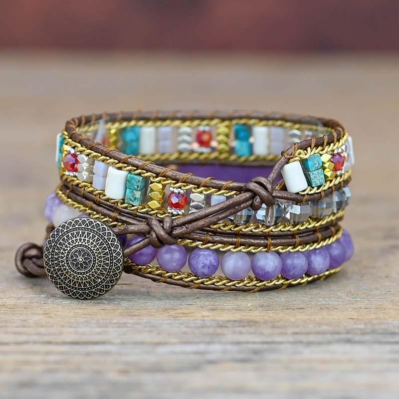 Wickelarmband "Beruhigender Amethyst"