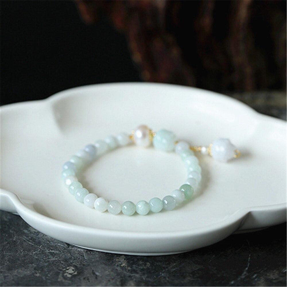 Armband "Pastell" aus Jade und Süsswasserperlen