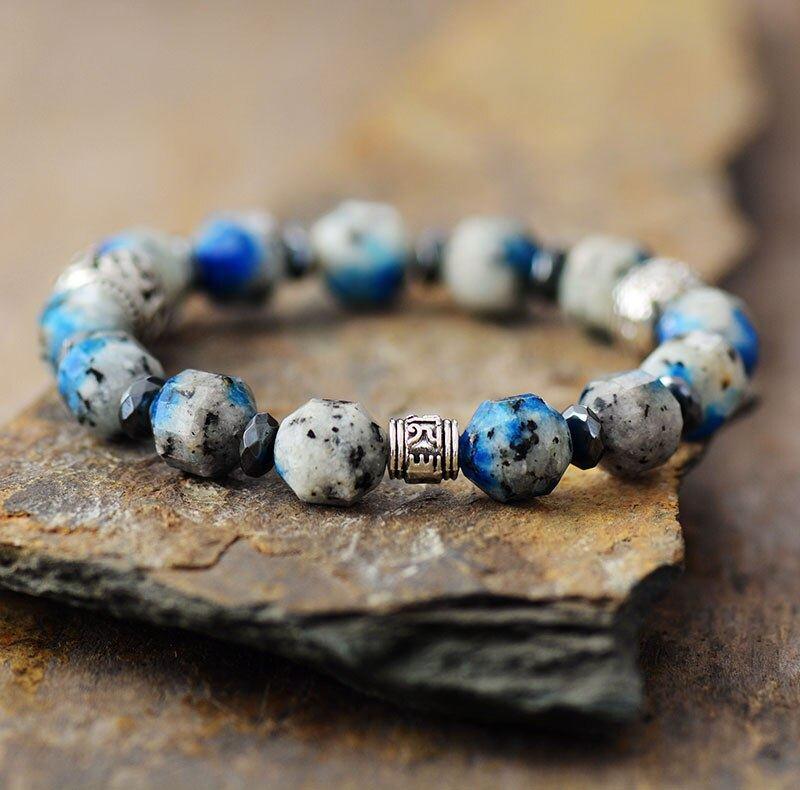 Spirituell Beruhigendes Blaues Jaspis Armband