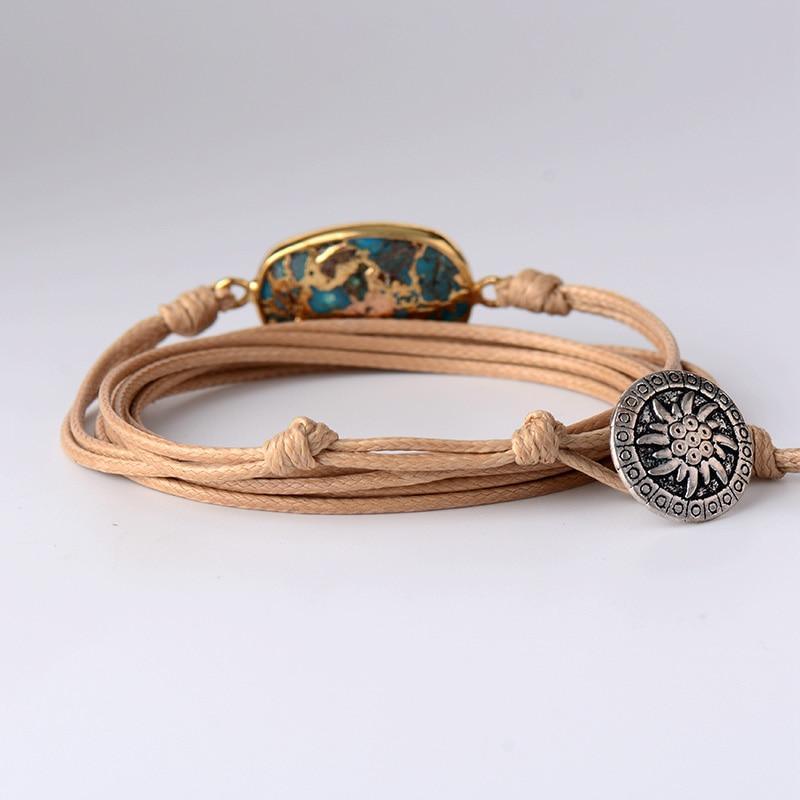 Goldgeädertes Türkis Armband