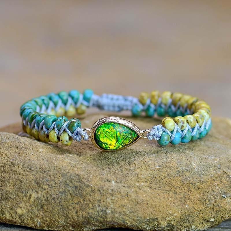 Opal-Tropfenarmband "Mystischer Dschungel"