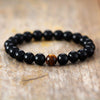 Mutiges und starkes Armband aus schwarzem Onyx und Tigerauge