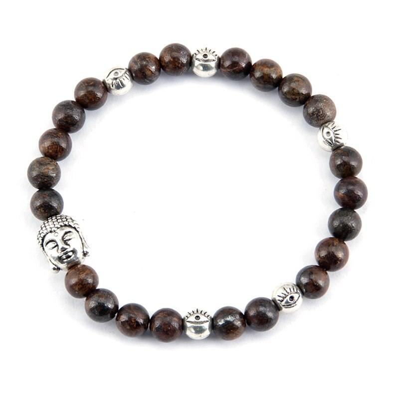 Armband "Bronzit-Buddha"