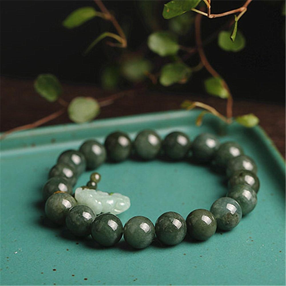 Feng-Shui Jade Armband mit Pixiu Anhänger