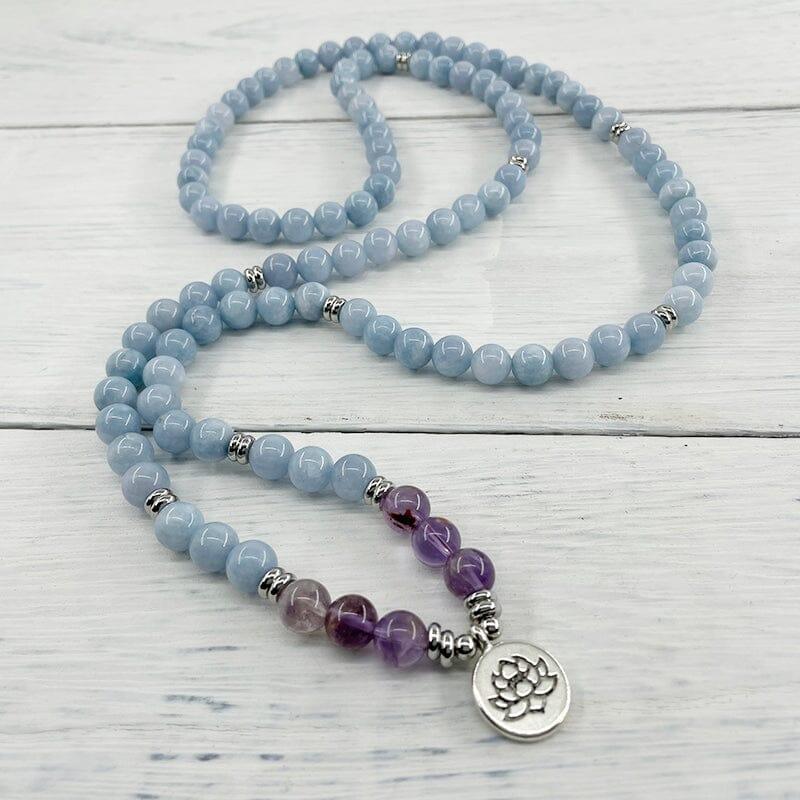 Kraftvolle Gelassenheit: Armband mit blauem Calcit und Amethyst