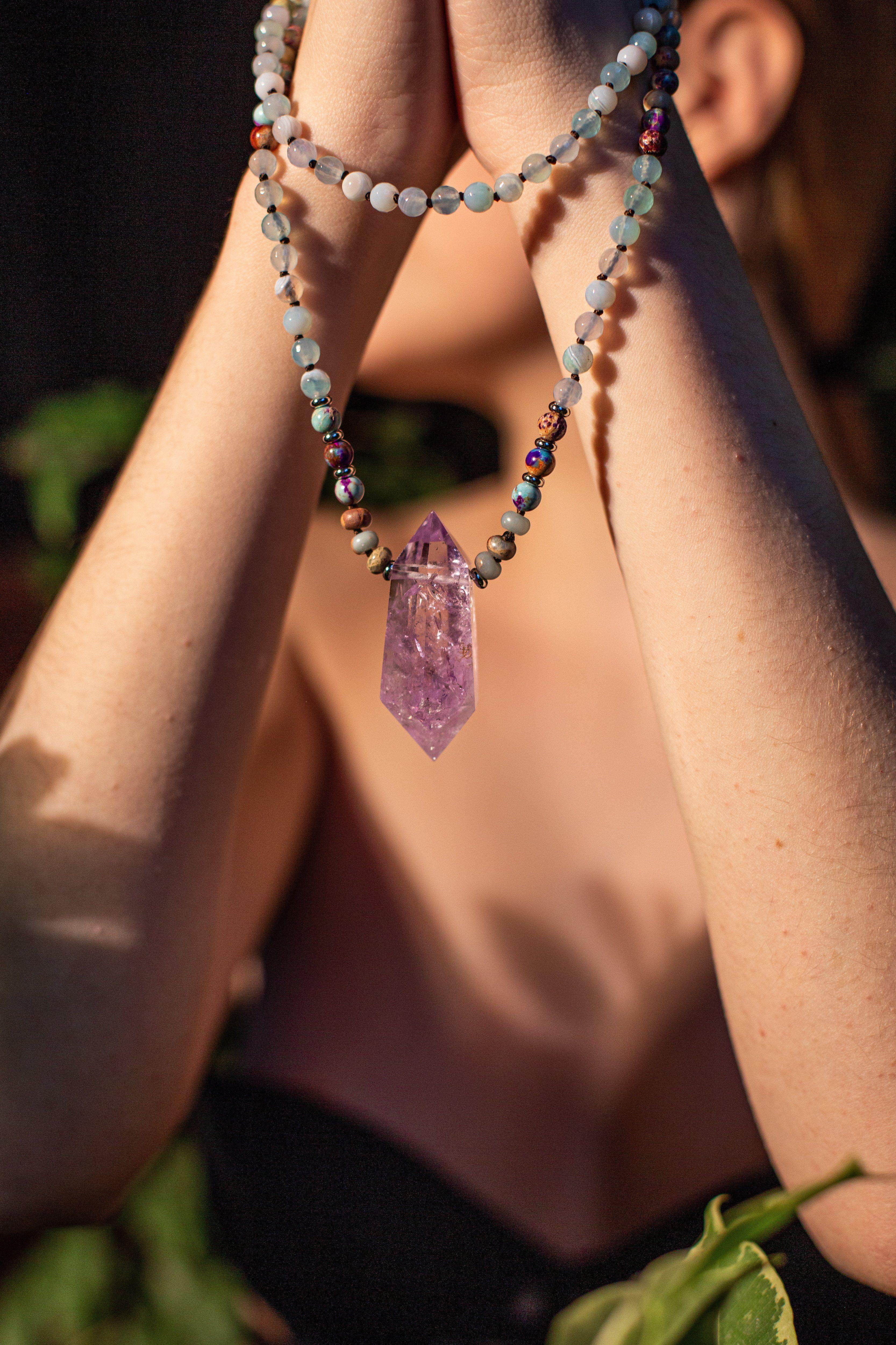 Halskette "Therapeutisch" mit Amethyst Anhänger