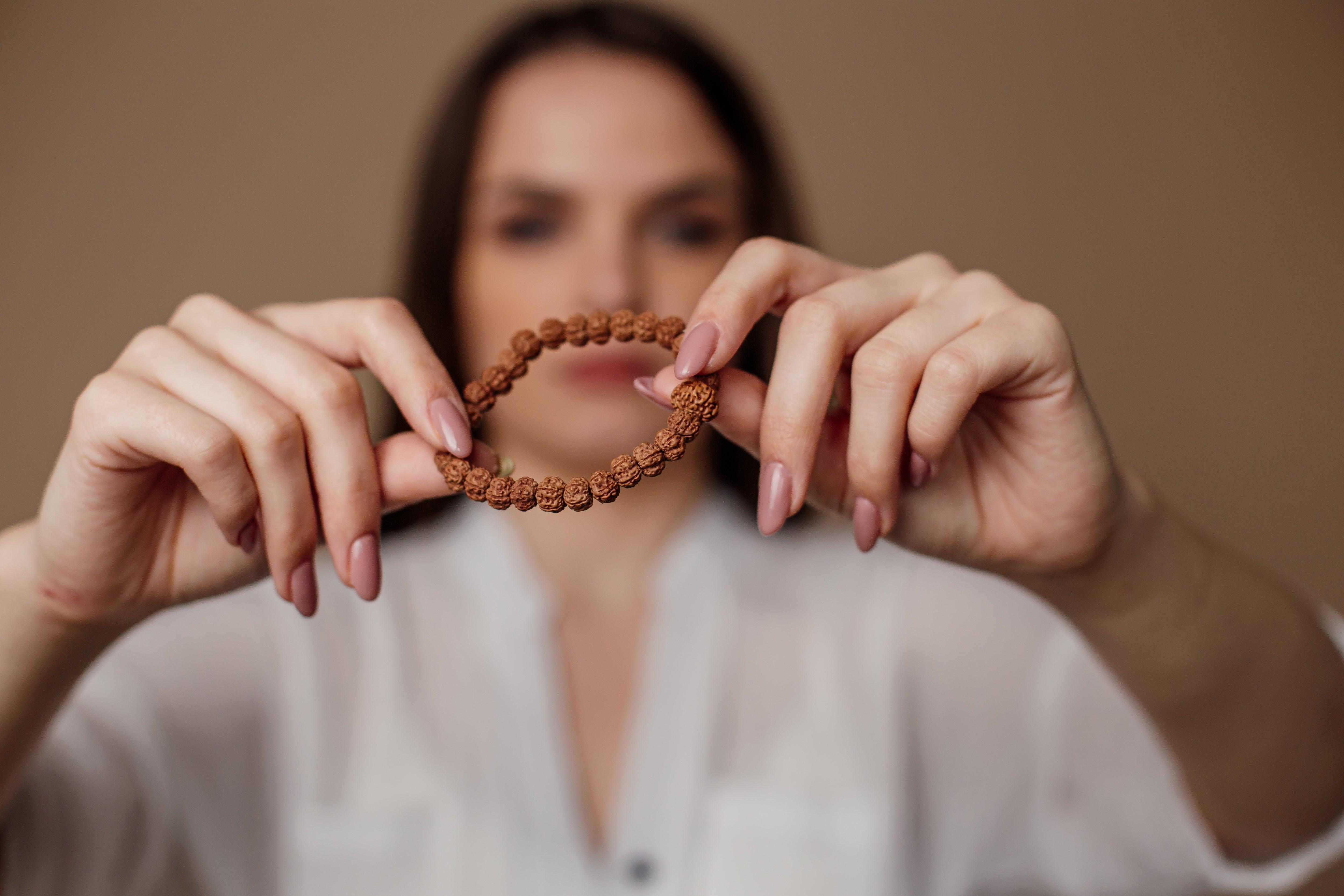 Kraftvolle Japa Mala Meditations-Halskette aus Rudraksha