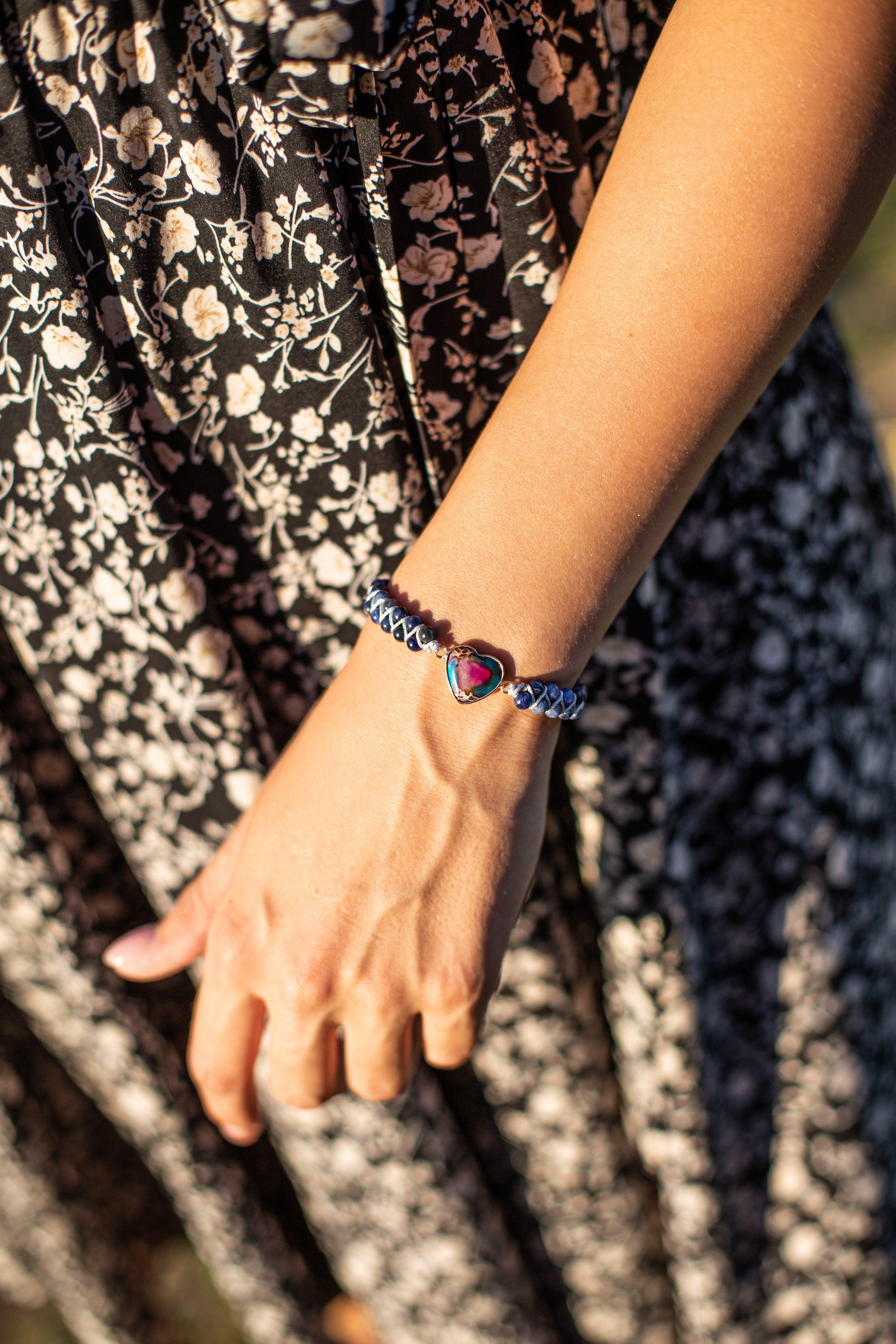 Armband "Blaues Passions-Herz"